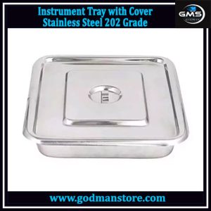 Instrument Tray with Cover Stainless Steel 202 Grade