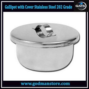 Gallipot with Cover Stainless Steel 202 Grade