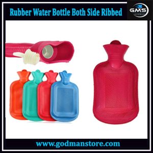 Rubber Water Bottle Both Side Ribbed