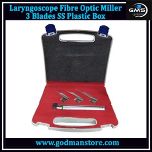 Laryngoscope Fibre Optic Miller 3 Blades SS Plastic Box