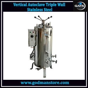 Vertical Autoclave Triple Wall Stainless Steel