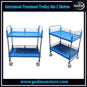 Instrument Trolley Abs 2 Shelve