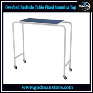 Overbed Bedside Table Fixed Sunmica Top