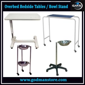 Overbed Bedside Tables / Bowl Stand