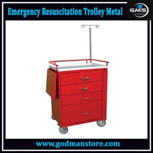 Emergency Resuscitation Trolley Metal