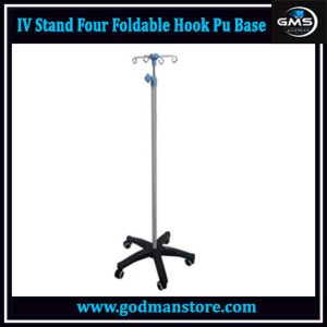 IV Stand Four Foldable Hook Pu Base