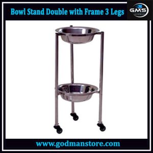 Bowl Stand Double with Frame 3 Legs