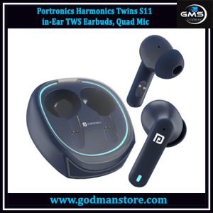 Portronics Harmonics Twins S11 in-Ear TWS Earbuds, Quad Mic