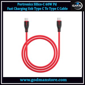 Portronics Silico-C 60W Pd Fast Charging Usb Type C To Type C Cable