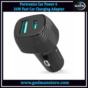 Portronics Car Power 6 36W Fast Car Charging Adapter