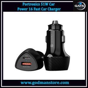 Portronics 51W Car Power 16 Fast Car Charger