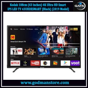 Kodak 108cm (43 inches) 4K Ultra HD Smart IPS LED TV 43UHDXSMART (Black) (2019 Model)