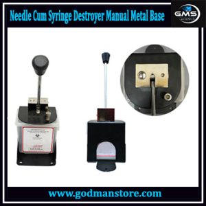 Needle Cum Syringe Destroyer Manual Metal Base