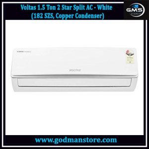 Voltas 1.5 Ton 2 Star Split AC - White (182 SZS, Copper Condenser)