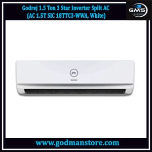 Godrej 1.5 Ton 3 Star Inverter Split AC (AC 1.5T SIC 18TTC3-WWA, White)