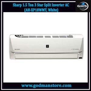 Sharp 1.5 Ton 3 Star Split Inverter AC (AH-XP18WMT, White)