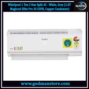 Whirlpool 1 Ton 3 Star Split AC - White, Grey (1.0T Magicool Elite Pro 3S COPR, Copper Condenser)