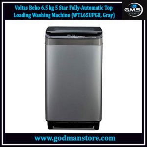 Voltas Beko 6.5 kg 5 Star Fully-Automatic Top Loading Washing Machine (WTL65UPGB, Gray)