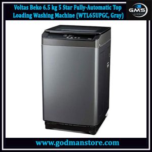 Voltas Beko 6.5 kg 5 Star Fully-Automatic Top Loading Washing Machine (WTL65UPGC, Gray)