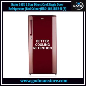 Haier 165L 1 Star Direct Cool Single Door Refrigerator (Red Colour)HRD-1861BBR-N (F)