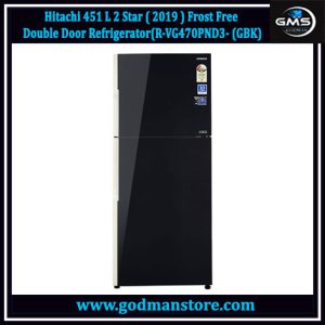 Hitachi 451 L 2 Star ( 2019 ) Frost Free Double Door Refrigerator(R-VG470PND3- (GBK)