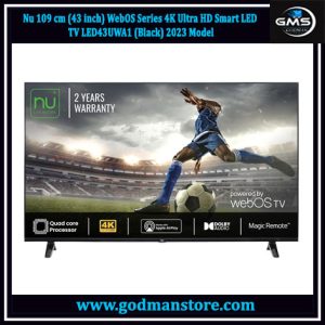 Nu 109 cm (43 inch) WebOS Series 4K Ultra HD Smart LED TV LED43UWA1 (Black) 2023 Model