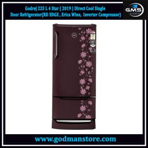 Godrej 225 L 4 Star ( 2019 ) Direct Cool Single Door Refrigerator(RD EDGE , Erica Wine, Inverter Compressor)