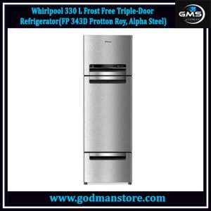 Whirlpool 330 L Frost Free Triple-Door Refrigerator(FP 343D Protton Roy, Alpha Steel)