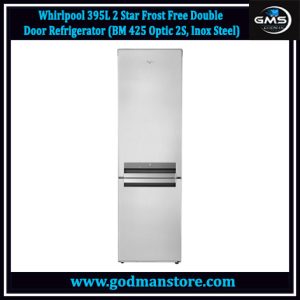 Whirlpool 395L 2 Star Frost Free Double Door Refrigerator (BM 425 Optic 2S, Inox Steel)