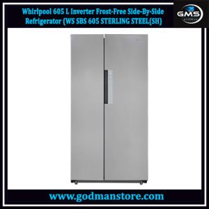 Whirlpool 605 L Inverter Frost-Free Side-By-Side Refrigerator (WS SBS 605 STERLING STEEL(SH)